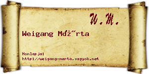 Weigang Márta névjegykártya