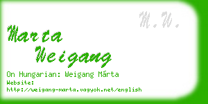 marta weigang business card